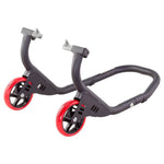 BikeTek Elite Pro Front Paddock Stand With Wheels - Matt Black