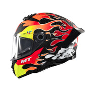 MT Thunder 4 Yamanaka B3 Matt Motorcycle Helmet Fluo/Red