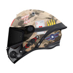 MT Targo S Patton A2 Motorcycle Helmet Matt Sand Camo