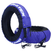 BikeTek Tyre Warmer Set For 120/70-17" Front & 200/55-17" Rear With UK 3 Pin Plug - Blue