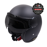 Axor Jet Open Face Helmet - Matt Black / Black
