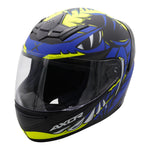 Axor Rage Full Face Helmet - Python Blue Yellow Matt Black