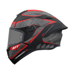 MT Targo S Surt B5 Motorcycle Helmet Matt Black Grey Red