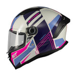 MT Stinger 2 Tron C8 Gloss Motorcycle Helmet Pink/Purple
