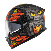 MT Braker SV The King C4 Matt Motorcycle Helmet Black/Orange