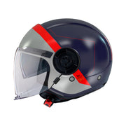 MT Viale SV S 68 Unit D7 Motorcycle Helmet Gloss Blue Silver