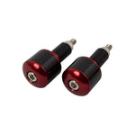 Bike It Red 18mm Bar Ends With Carbon Fibre Insert