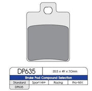 DP Brakes Standard Sintered Metal Brake Pads For Peugeot Belville 125 ABS 2018-2020 Fits Front Or Rear