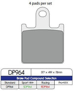 DP Brakes Standard Sintered Metal Brake Pads For Kawasaki Z 1000 2007-2009 Front