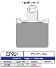 DP Brakes Standard Sintered Metal Brake Pads For Kawasaki Z 1000 2007-2009 Front