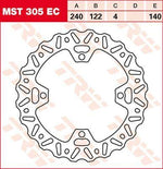 TRW EC Cross Design Brake Disc For Suzuki RMX450 Z 2010-2019 Rear
