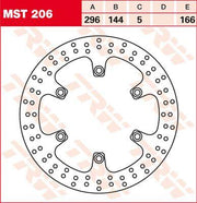 TRW Round Fixed Brake Disc 250-299mm For Cagiva Canyon 500 1998-2000 Front