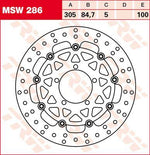 TRW Round Floating Brake Disc For Triumph Tiger 800 XC 2011-2018 Front
