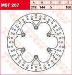 TRW Round Fixed Brake Disc Larger Than 300mm For Honda NT 650 GT Hawk 1988-1990 Front