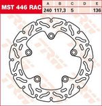 TRW Contoured Fixed Brake Disc For Honda CTX700 2014-2016 Rear