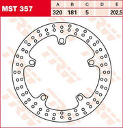 TRW Round Fixed Brake Disc For BMW F 800 GT ABS 2013-2020 Front