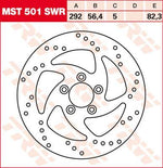 TRW Round Fixed Swing Design Brake Disc For Harley Davidson FLD 1690 2012-2013 Rear