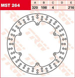 TRW Round Fixed Brake Disc 320mm For Yamaha XJ 900S 1995-2003 Front