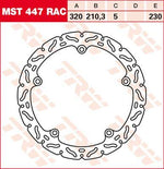 TRW Contoured Fixed Brake Disc For Honda CTX700 2014-2016 Front