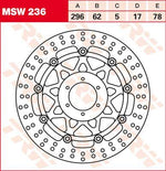 TRW Round Floating Brake Disc For Honda CBR 600 F 1999-2000 Front