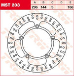 TRW Round Fixed Brake Disc 250-299mm For Suzuki VS 750 GLF 1986-1989 Front