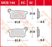 TRW SI Series Sintered Brake Pads For Husqvarna CR65 2012-2013 Front