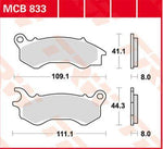 TRW SRM Series Sintered Brake Pads For Peugeot Django 125 2015-2016 Front