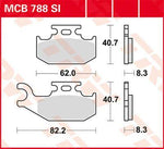 TRW SI Series Sintered Brake Pads For Suzuki LT-A 400 2X4 2008 Front/Right