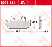 TRW SV Series Sintered Brake Pads For Cagiva Canyon 500 1998-2005 Front