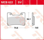 TRW SV Series Sintered Brake Pads For Yamaha FZR 1000 1989-1990 Front