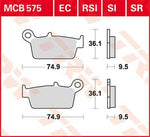 TRW EC Series Ceramic Brake Pads For Honda CR125 1988-2001 Rear