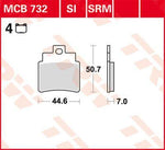 TRW All Round Sintered Metal Brake Pads For Kymco KXR250 2X4 Mongoose 2004-2007 Rear