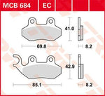 TRW EC Series Ceramic Brake Pads For Sym Allo 125 2011-2016 Front