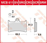 TRW SV Series Sintered Brake Pads For Yamaha BT 1100 2002-2006 Front