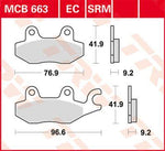 TRW All Round Sintered Metal Brake Pads For Kymco Agility City 125 2009-2020 Rear