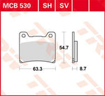 TRW SH Series Sintered Rear Brake Pads For Yamaha BT 1100 2002-2006 Rear