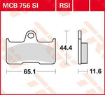 TRW SI Series Sintered Brake Pads For CF Moto CFORCE 450 4X4 2016-2017 Rear