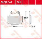 TRW All Round Sintered Metal Brake Pads For Yamaha FZR 250 1987-1988 (Japan) Rear