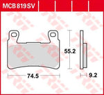 TRW SV Series Sintered Brake Pads For Honda CB 400 FSPEC I Front