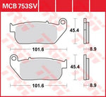 TRW SV Series Sintered Brake Pads For Harley Davidson XL 1200 C 2004-2013 Front