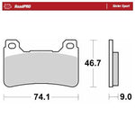 Moto Master RoadPro Sinter Sport Brake Pads For Honda CB1000R 2008-2016 Fits Front Left Or Right