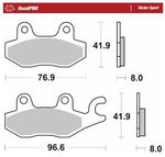 Moto Master RoadPro Sinter Sport Brake Pads For Kawasaki BN125 2000 Fits Front Left Or Right