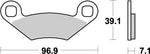 Moto Master Nitro ATV Brake Pads For Polaris Outlaw 450 MXR 2009-2010 - Rear