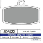DP Brakes Standard Sintered Metal Brake Pads For Yamaha CZD 300 A 2017-2022 Front
