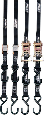 Moose Racing Heavy Duty Tie Down Straps 4 Pack - Black