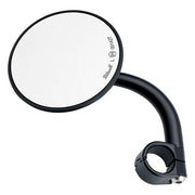 Biltwell Round Short Arm Utility Mirror With Clamp Mount - Black
