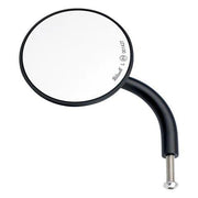 Biltwell Round Short Arm Utility Mirror With Perch Mount - Black