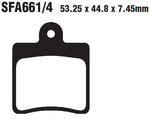 EBC SFA Series Organic Scooter Brake Pads For Daelim B-Bone 125 2011-2015 Front Left
