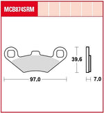 TRW SRM Series Sintered Brake Pads For Peugeot Metropolis 400 2015-2016 Fit Front Or Rear
