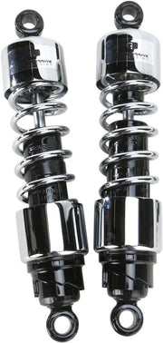 Progressive Suspension 412 Series Cruiser Shocks For Triumph Bonneville 800 2000-2006 318.00 mm (12.50") - Black/Chrome